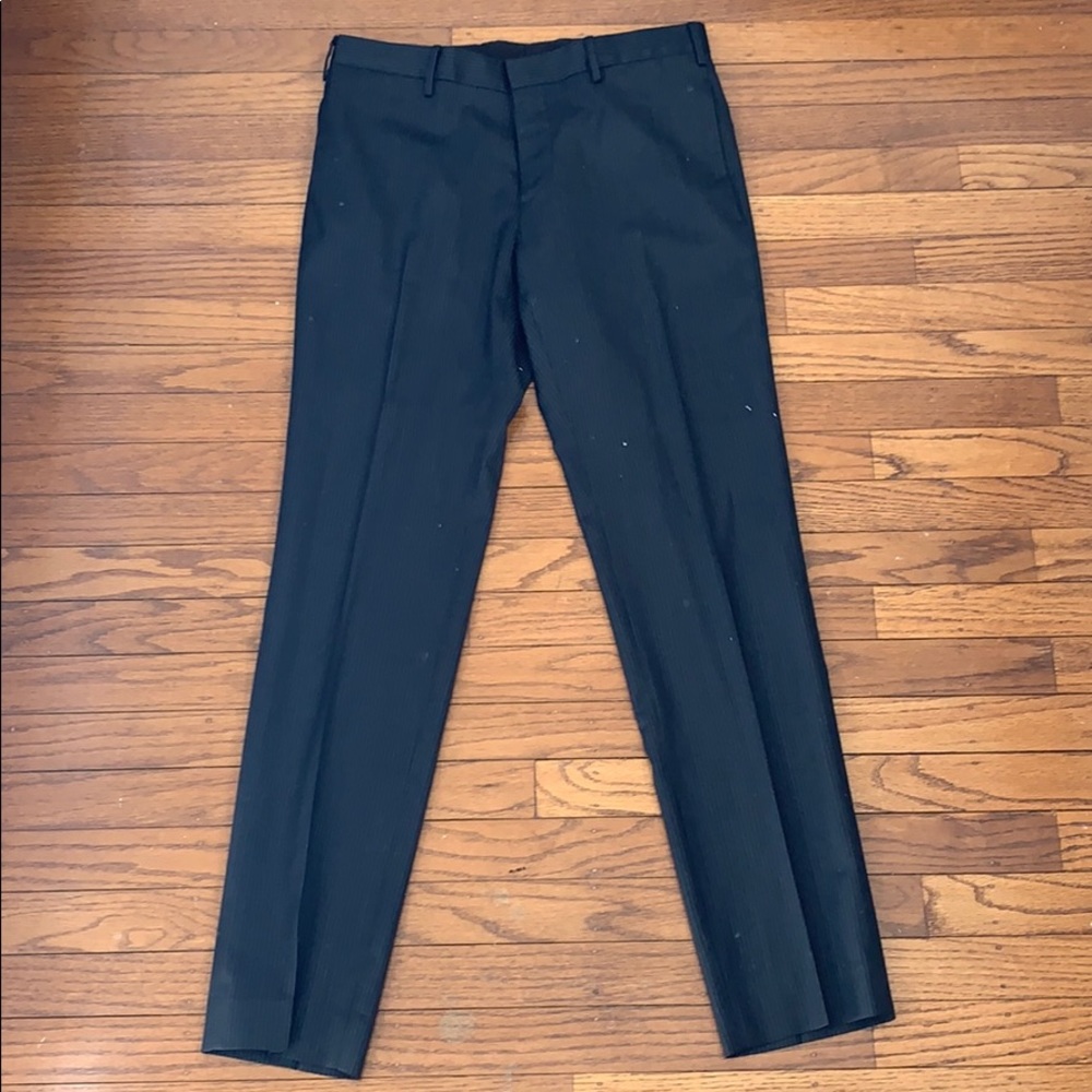 Prada Men’s Black stripe Dress Pants (44)